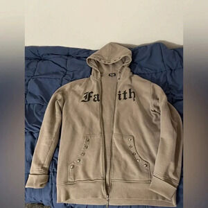 RARE studded 1999 Faith Connexion Zip up Hoodie